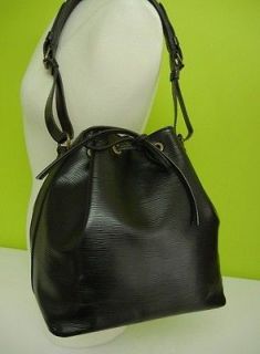LOUIS VUITTON Epi NOE Black LV Handbag Bucket Authentic Shoulder bag 