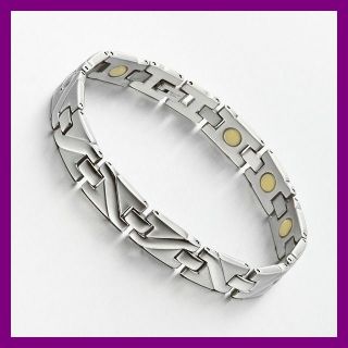 Unisex Stainless Steel Magnetic Therapy Bracelet