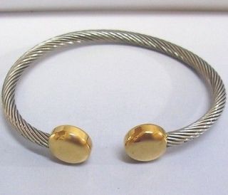   Gold Bio Heal Stainless Steel Wrist Band Magnetic Therapy Twist Wire