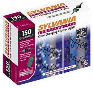 SYLVANIA V54718 150 ct SYNCHRONIZED COLOR CHANGING CLUSTER CHRISTMAS 