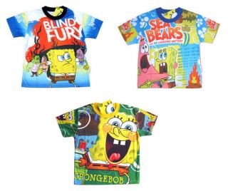 SPONGEBOB SQUAREPANTS T Shirt Top Kids Boys Clothes ANY SIZE/DESIGN 3 