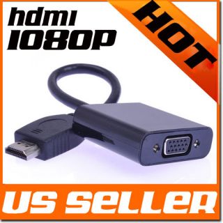   Male to VGA Female Video Converter Adapter Cable for PC DVD HDTV New