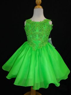   National Pageant Wedding Formal Party Dress Lime size 1 7 year old