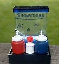   Miniatures ~ Snow Cone Machine w/ Pump & Snow cone ~ Carnival, Fair