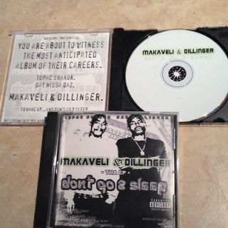 RARE UNRELEASED MAKAVELI & DILLINGER DONT GO TO SLEEP (2 Albums) Tupac 