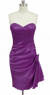   SIDE PLEATED STRAPLESS PADDED BRIDESMAID WEDDING PARTY DRESS XL