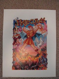 RARE Disney Exclusive Limited Edition 7500 Hercules Poster Lithograph 