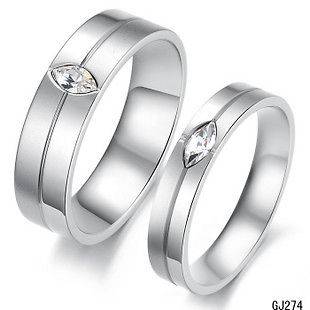   Men Women Love Stainless Steel High Polished Gift Ring Couples Ring