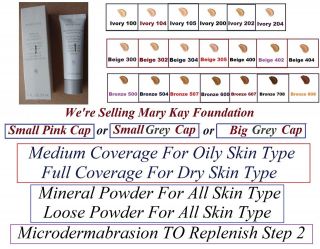 Mary Kay Medium / Full Coverage Dry Oily Skin Foundation / Loose 
