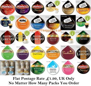 Tassimo Coffee 8 x T DISCS   Pods   Capsules   28 Flavours To Choose 