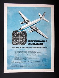 ARC Aircraft Radio Type 15F VHF Grumman Gulfstream 1960 print Ad 