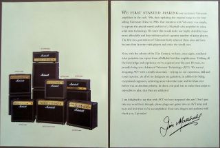 2001 Marshall Amps Advanced Valvestate Tech 2 page Ad