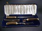   Butler Co Sheffield England Genuine Stag Horn Heavy Carving Set