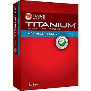 Brand New TREND MICRO TITANIUM Maximum Security 2012 1PC or 1Mac for 1 