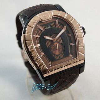 SALE~ AIGNER Roma Mens Leather band Stainless Steel Swiss Made watch