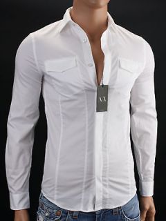 ARMANI EXCHANGE AX Logo Mens Button Up Shirt NWT