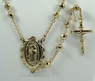 Our Lady of Guadalupe Rosary 14K Gold Overlay 20 Inches
