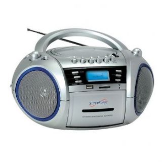   PORTABLE CD MP3 WMA PLAYER / CASSETTE RECORDER AM/FM RADIO USB SD NEW