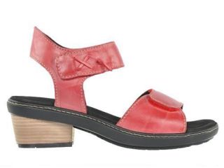 Wolky Womens Eureka Red Leather Sandal 5626