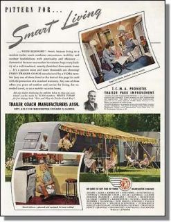 1947 Smart Living   Mobile Home Trailer Park Photo Ad