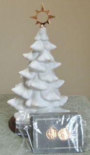 Franklin Mint 1988 Porcelain Advent Christmas Tree with 25 Coins 