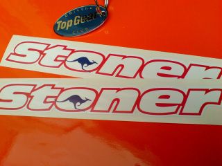 CASEY STONER Outline Motorcycle Stickers Decals 2 off 185mm