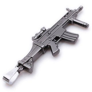 On Sale 0.99 + Cheap Shipping Army Style Gun Mens Pendant Necklace 