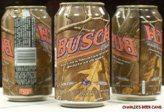 BUSCH BEER A/A CAN  CAMOUFLAGE LEAF DESIGN // ANHEUSER ST LOUIS 