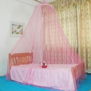 New Bedroom Warm Round Lace Mosquito Bed Canopies Netting Pink