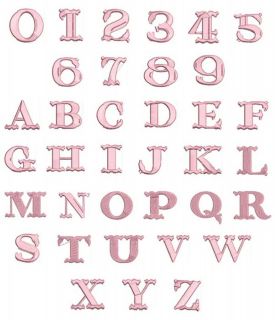 Wobble Font Machine Embroidery Designs Alphabet Brother Formats CD PES 