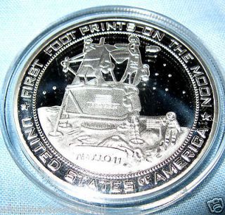 Moon Landing Silver Coin Apollo 11 Star Wars Trek Space Lunar 