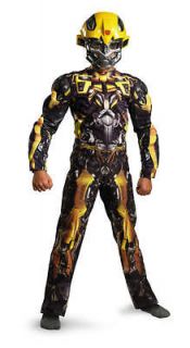 Boys Child TRANSFORMERS Deluxe Muscle Bumblebee Costume