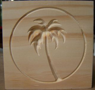 carved wood rosette block Oak,Pine,Poplar custom size available palm 