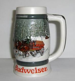 1982 Budweiser Holiday stein Christmas mug 50th Anniver