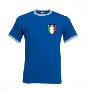 Italy Italian Italia Retro Style National Football Team T shirt   All 