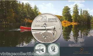CANADA 2011 $20 CANOE FINE .9999 SILVER COMMEMORATIVE COIN   SOLD OUT 