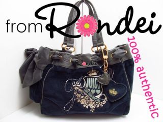   Love Your Couture Daydreamer Tote Bag + Key Chain Fob navy blue