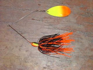 1oz Musky Spinnerbaits Bucktail Muskie Lures bl/or/fir