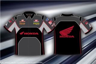 HONDA Racing JH Design Pit Crew Shirt GM NASCAR Style NWT   Blk 