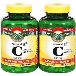 Spring Valley Natural C Vitamin 500MG Twin Pack 500 QTY