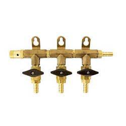 way Co2 Gas distribution manifold w/ Check Valves