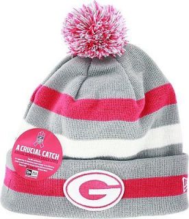  Bay Packers MENS KNIT PINK WINTER HAT Breast Cancer Awareness NWT
