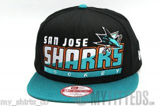 San Jose Sharks Slice & Dice Snap Black Teal New Era Snapback Cap