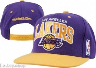 LA Lakers Snap Back Snapback Caps Hats Mitchell Ness Stadium NBA Cali 