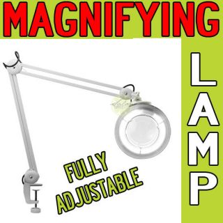   Desk Clamp MAGNIFYING LAMP BEAUTY Adjustable FACIAL MAGNIFIER w/ Base
