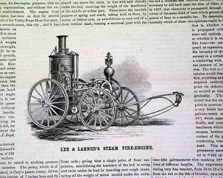   Steam Engine & Prosthetic Leg PRINTS 1860 Science Newspaper