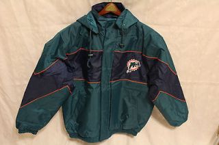 NWT Adult Jeff Hamilton NFL Miami Dolphins Coat Jacket Size XLarge