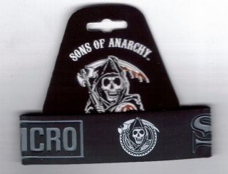 SONS OF ANARCHY SAMCRO SILICONE RUBBER WRISTBAND BRACELET NEW !