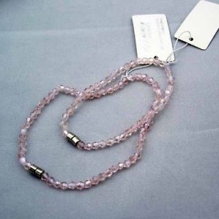 Pink Bicone Crystal Gem Beads Magnet Charm Anklet Bracelet 