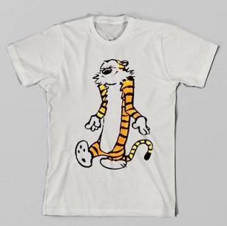 Calvin and Hobbes T shirt Dancing Hobbes plush toy fan Youth Adult 